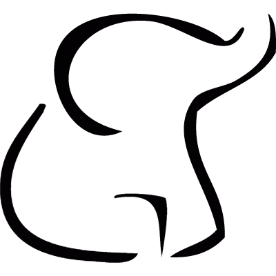 Abstract elephant vector logo