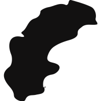 Sweden country map silhouette vector