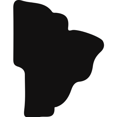 Brazil country black map shape vector logo