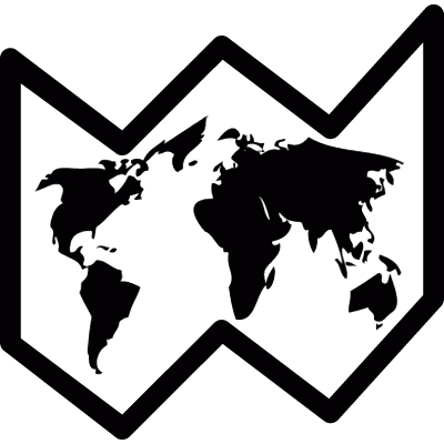 World map vector logo