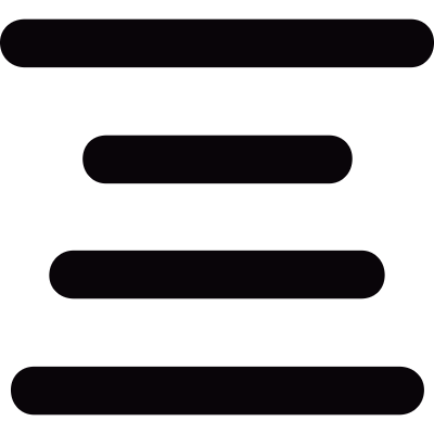 Align text to center vector logo