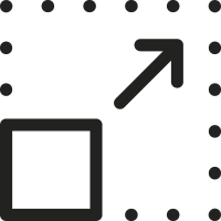 Resize Square and Arrow vector