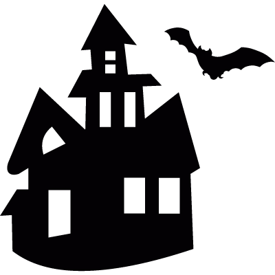 Haunted mansion vector logo
