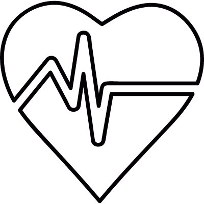 Heart pulses vector logo