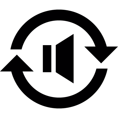 Audio converting vector logo