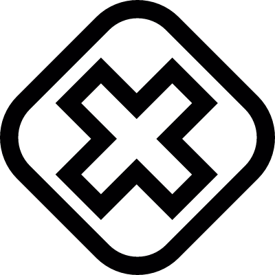 Cross within a diamond vector logo