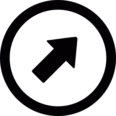 Right up arrow in circle vector logo