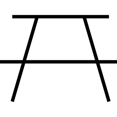 Camping desk symbol vector logo
