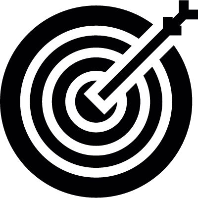 Dart in target vector logo