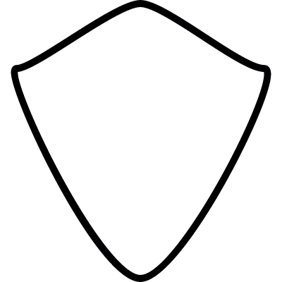 Shield shape, IOS 7 symbol vector logo