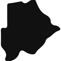 Botswana country map silhouette vector