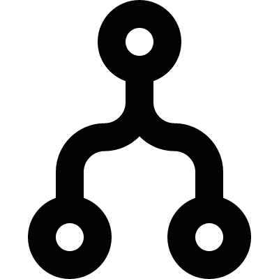 Flow merge vector logo