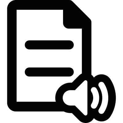 Speaking Document vector logo