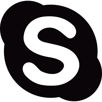 Social buttons, skype vector logo