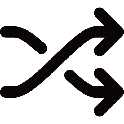 Arrows of media shuffle vector logo