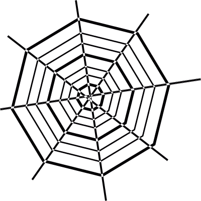 Haunted House Cobweb vector logo