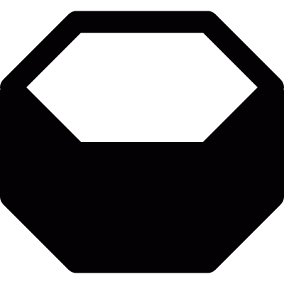 Embossed hexagon vector logo