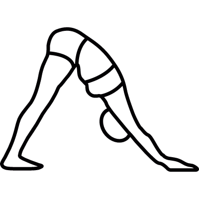 Yoga asana of a woman vector logo