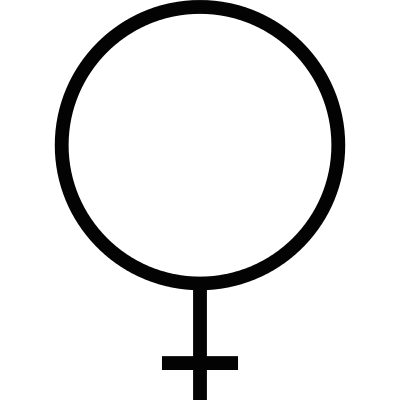 Female gender sign vector logo