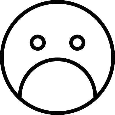 Sad face vector logo