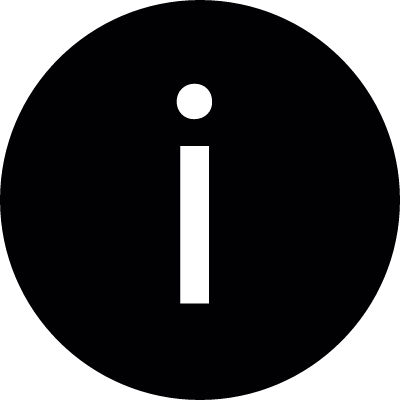 Information circular button vector logo