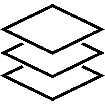 Layers outline, IOS 7 interface symbol vector logo