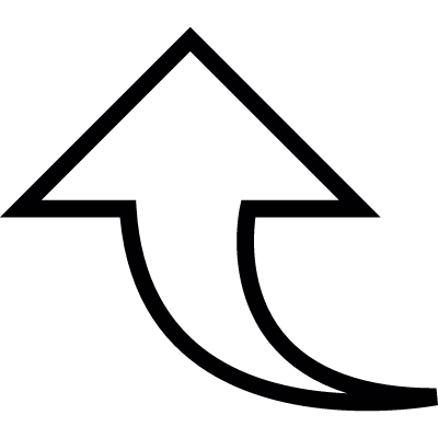 Arrow ascending, IOS 7 interface symbol vector logo