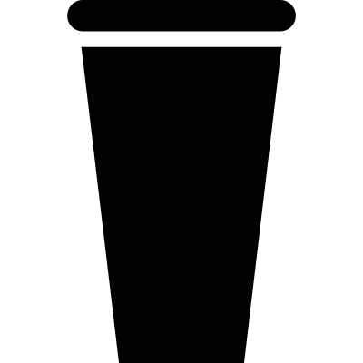 Plastic drinking cup vector logo