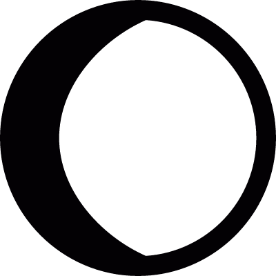 Waning moon vector logo