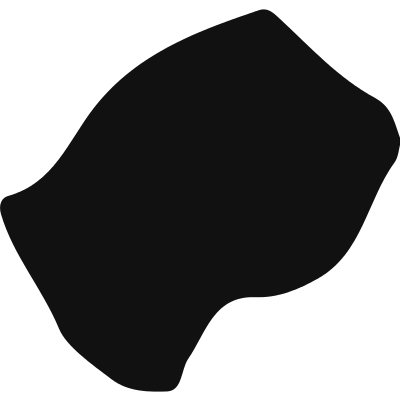 Lesotho black country map shape vector logo