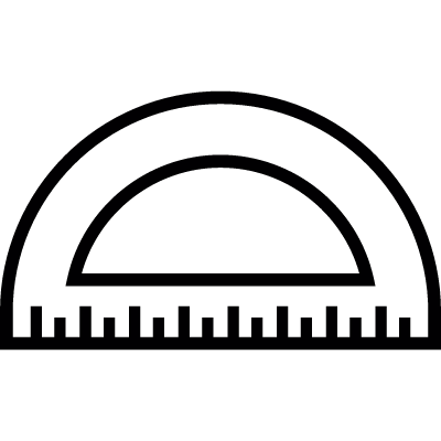 Protractor vector logo