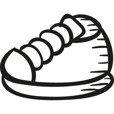 Draw Sport Shoe vector logo