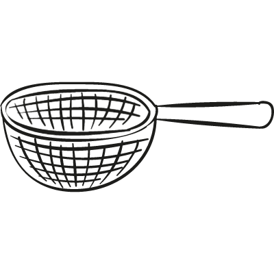 Strainer with handle vector logo