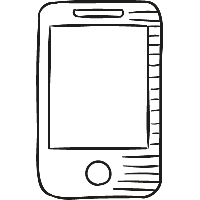 Smartphone Drawed vector logo