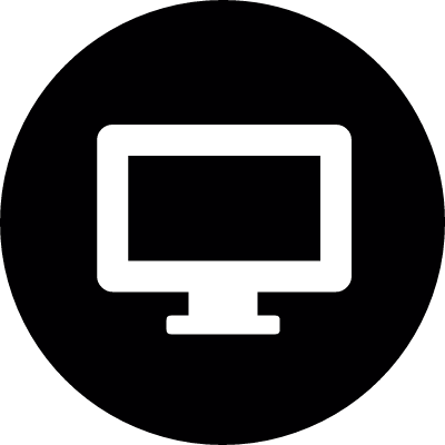 Monitor circle vector logo