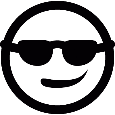 Smiley with sunglasses vector logo