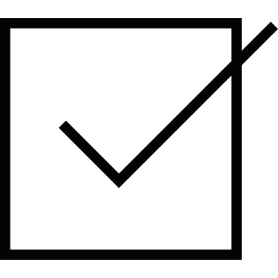 Tick box with a check mark vector logo
