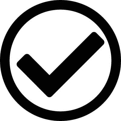 Affirmative check mark vector logo