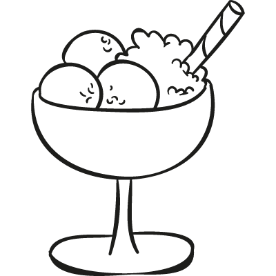 Ice Cream Balls Cup vector logo