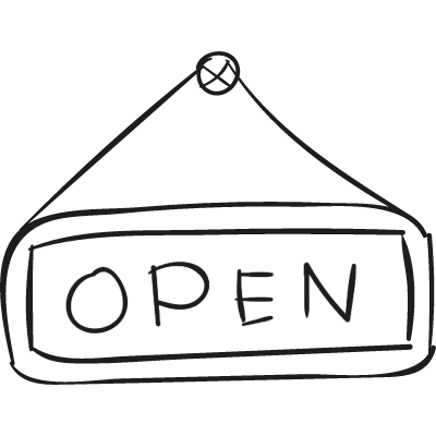 Open Sign vector logo