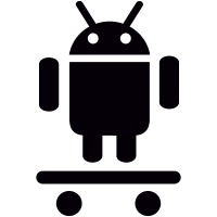 Android On Skateboard vector