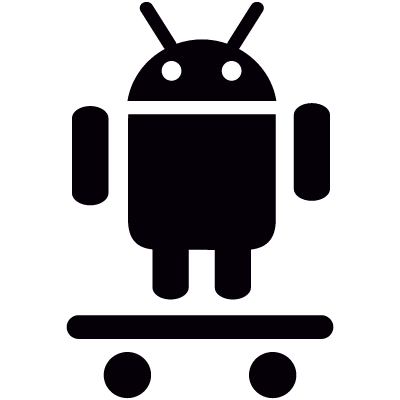 Android On Skateboard vector logo