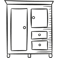 Closet with Drawers vector