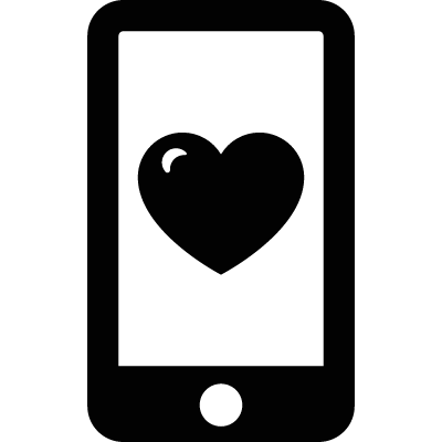 Phone with Heart vector logo