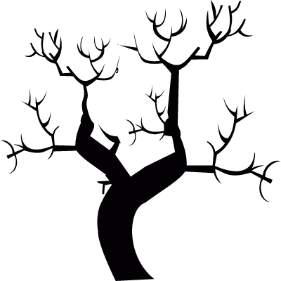 Leafless tree vector logo