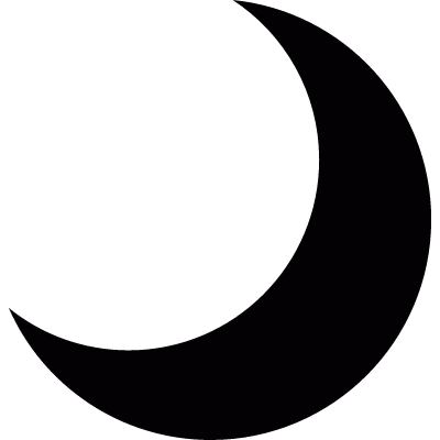 Waning moon vector logo