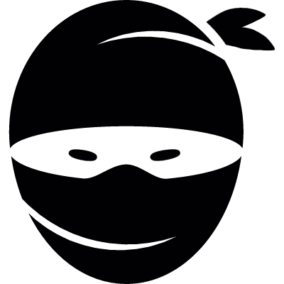 Ninja portrait vector logo