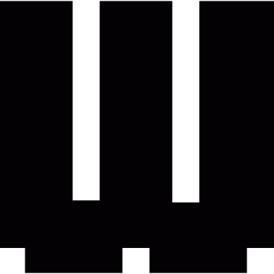 Pixelated w vector logo