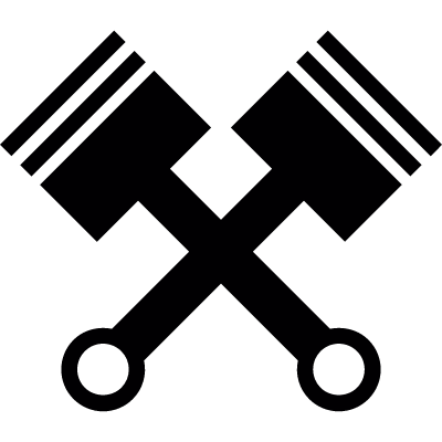 Pistons cross vector logo