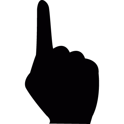 Finger pointing to up vector logo